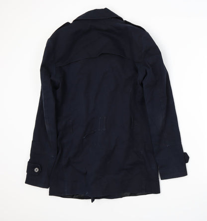 Womens UK Size S River Island Blue Overcoat