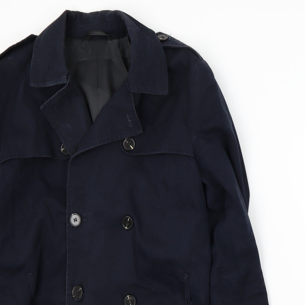 Womens UK Size S River Island Blue Overcoat