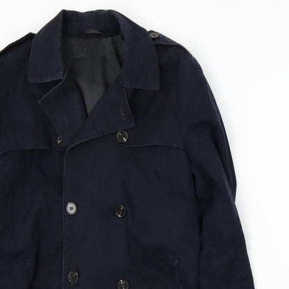 Womens UK Size S River Island Blue Overcoat