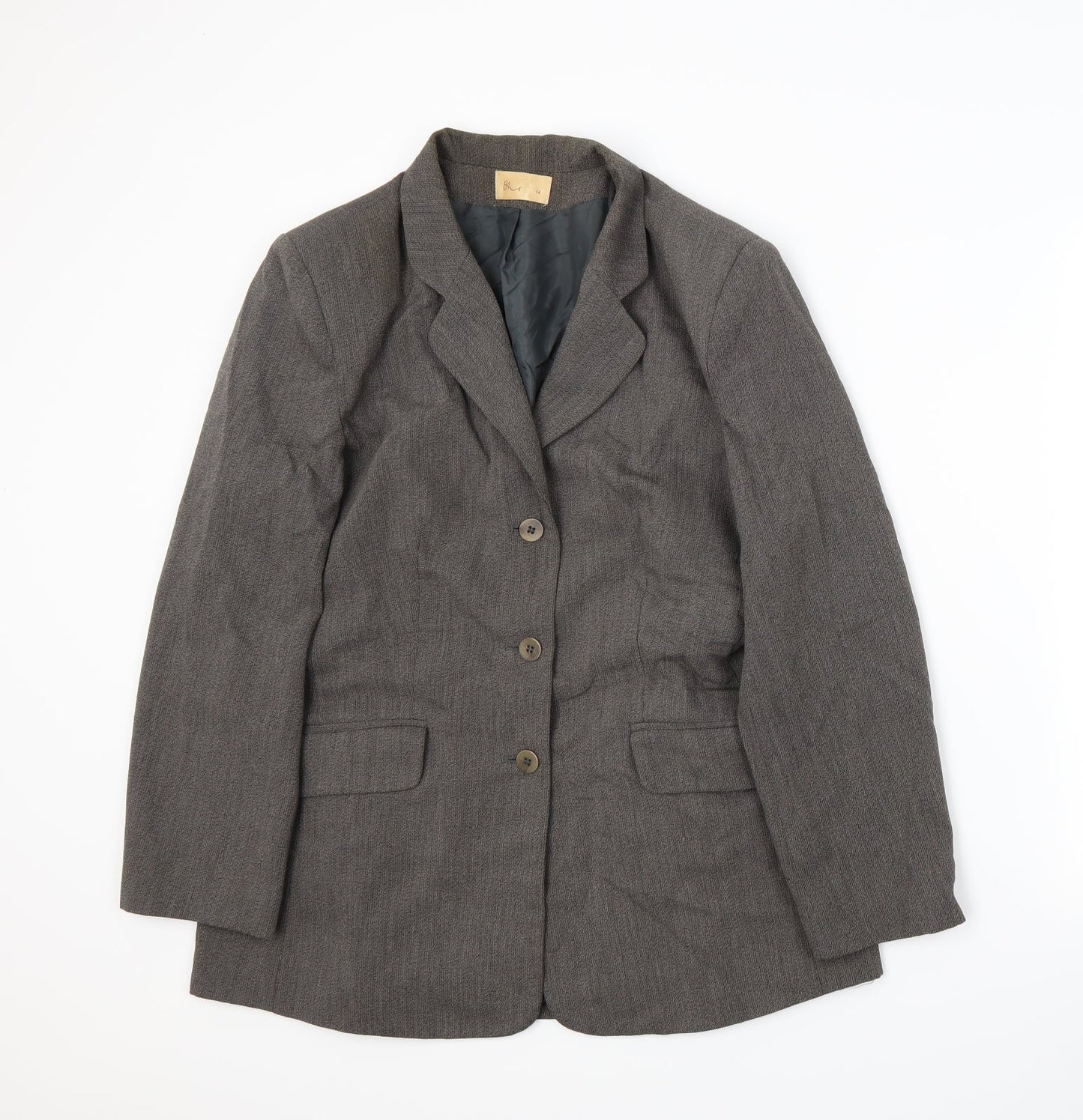 BHS Womens Grey Batik  Jacket Suit Jacket Size 16