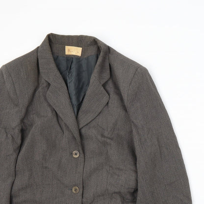 BHS Womens Grey Batik  Jacket Suit Jacket Size 16