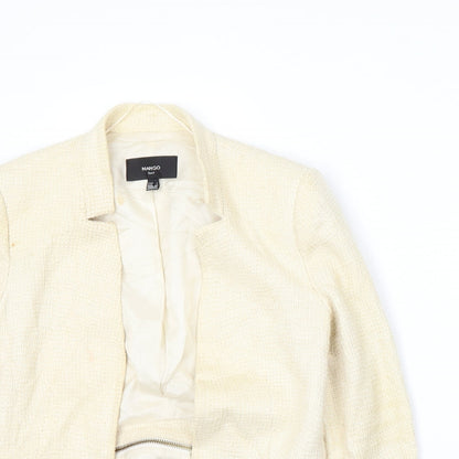 Mango Womens Beige   Jacket Suit Jacket Size S