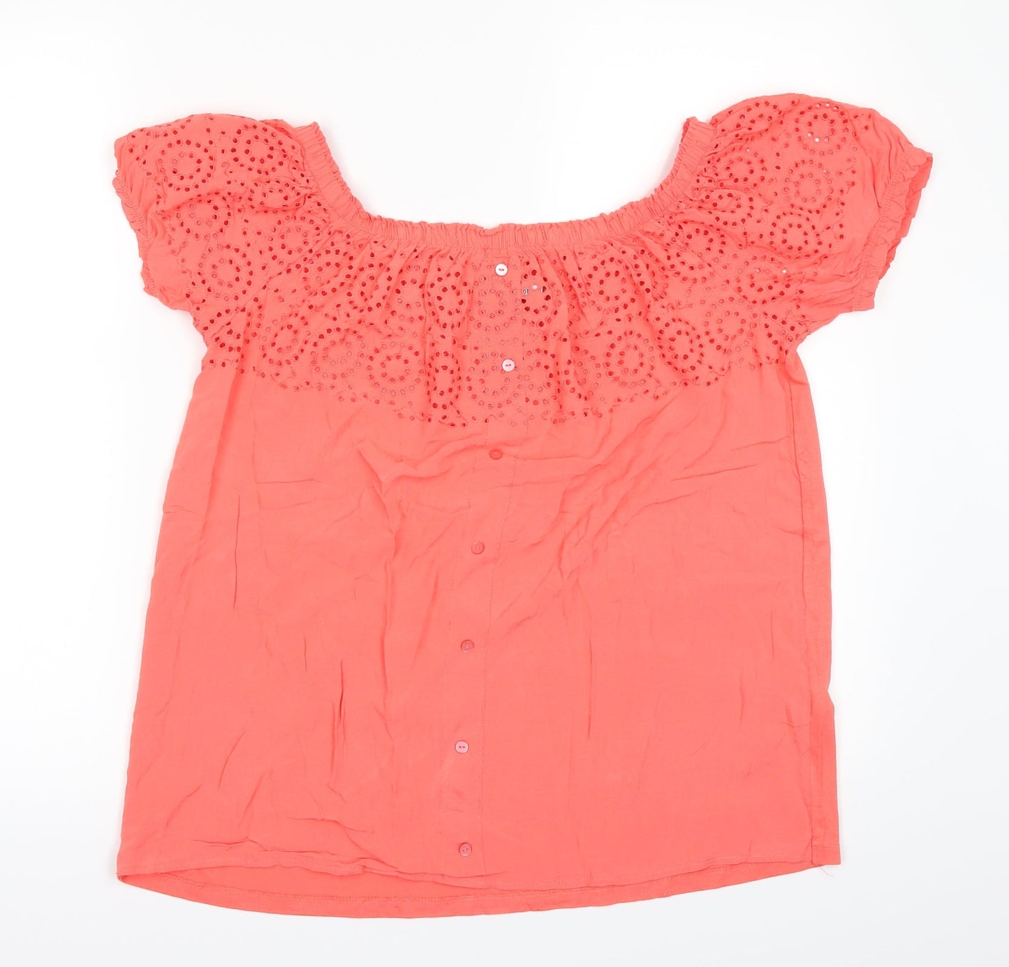 Womens UK Size 10 George Orange Basic Blouse