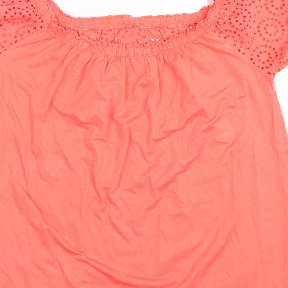 Womens UK Size 10 George Orange Basic Blouse