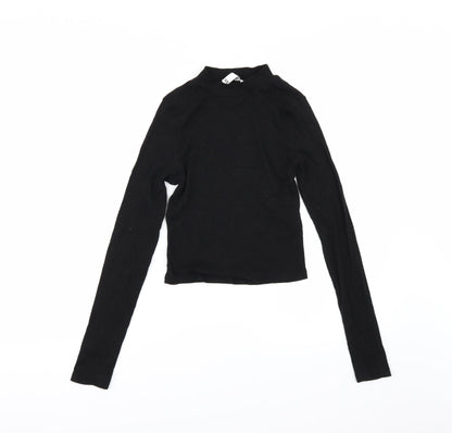 Womens UK Size XS H&M Black Basic T-Shirt