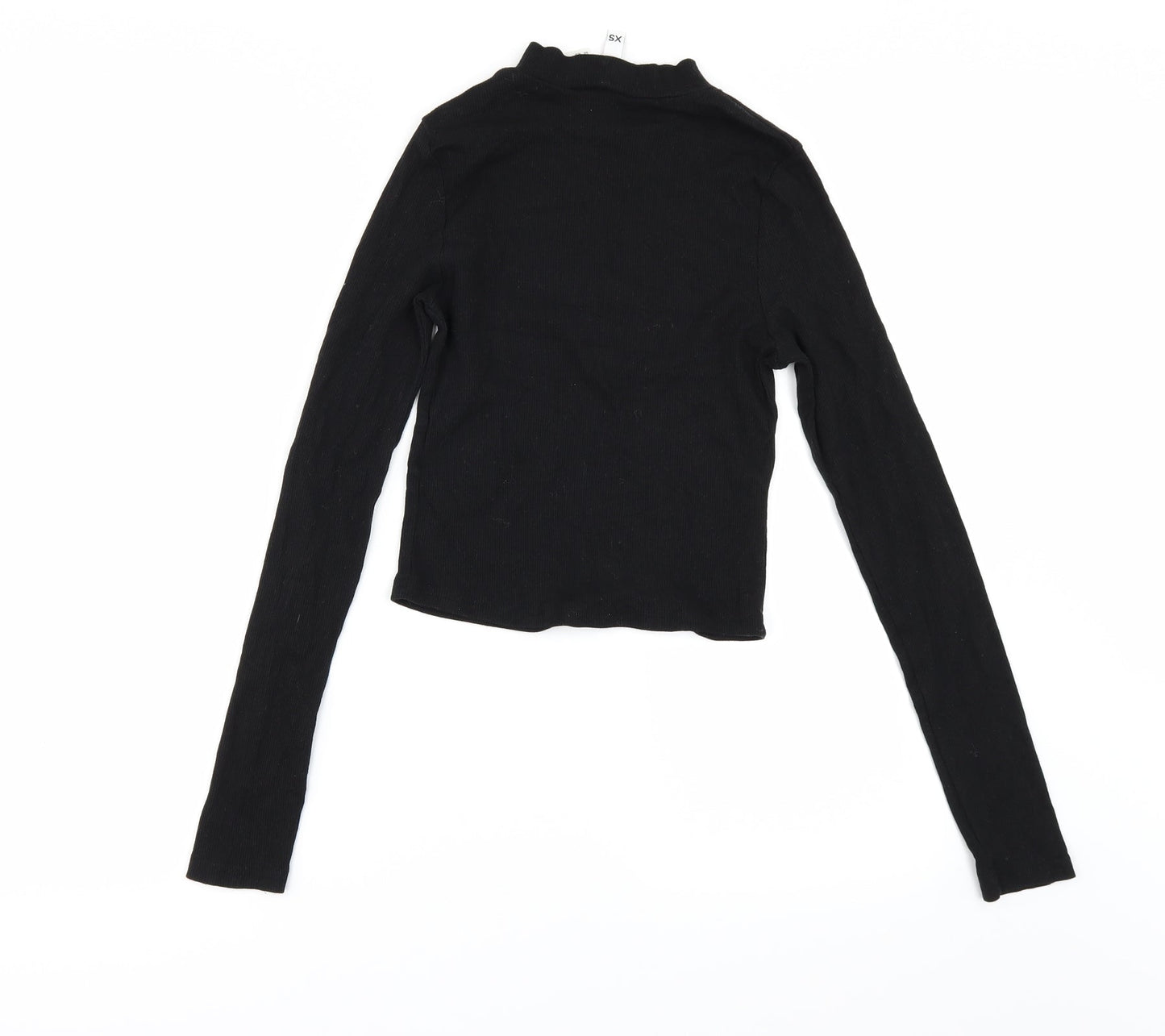 Womens UK Size XS H&M Black Basic T-Shirt