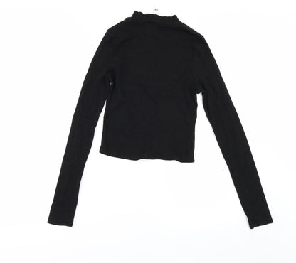 Womens UK Size XS H&M Black Basic T-Shirt