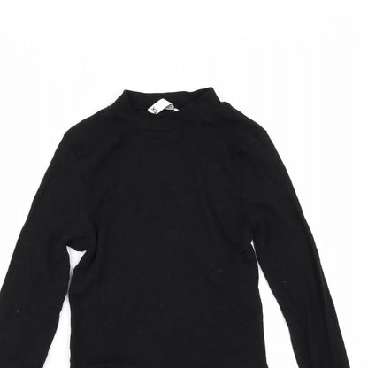 Womens UK Size XS H&M Black Basic T-Shirt