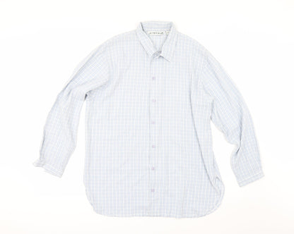 Jumpers Womens Blue Check  Tunic Button-Up Size M