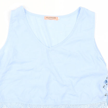 Womens UK Size L Flammode Blue Basic Tank