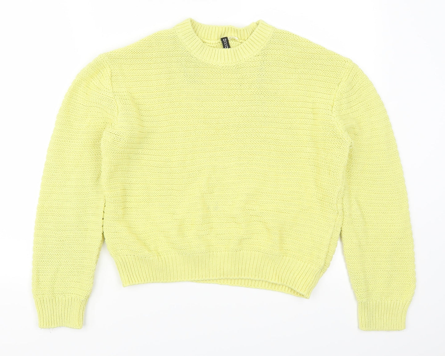 H&M Womens Yellow   Pullover Jumper Size M
