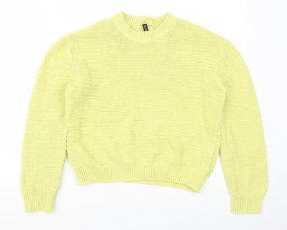 H&M Womens Yellow   Pullover Jumper Size M
