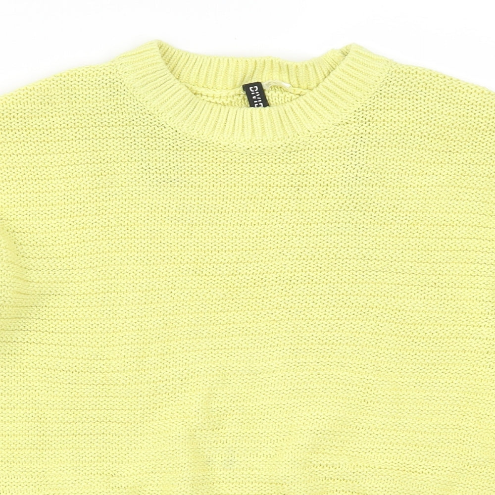 H&M Womens Yellow   Pullover Jumper Size M