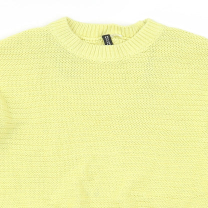 H&M Womens Yellow   Pullover Jumper Size M