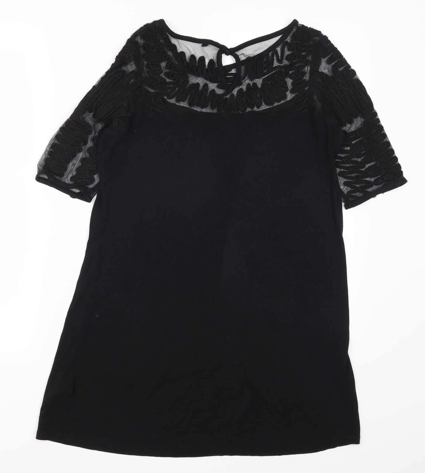 Womens UK Size 8 NEXT Black Basic T-Shirt