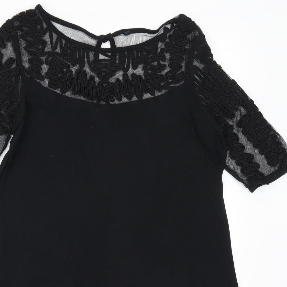 Womens UK Size 8 NEXT Black Basic T-Shirt