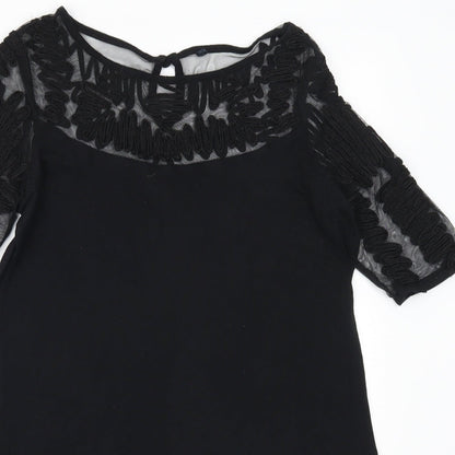 Womens UK Size 8 NEXT Black Basic T-Shirt