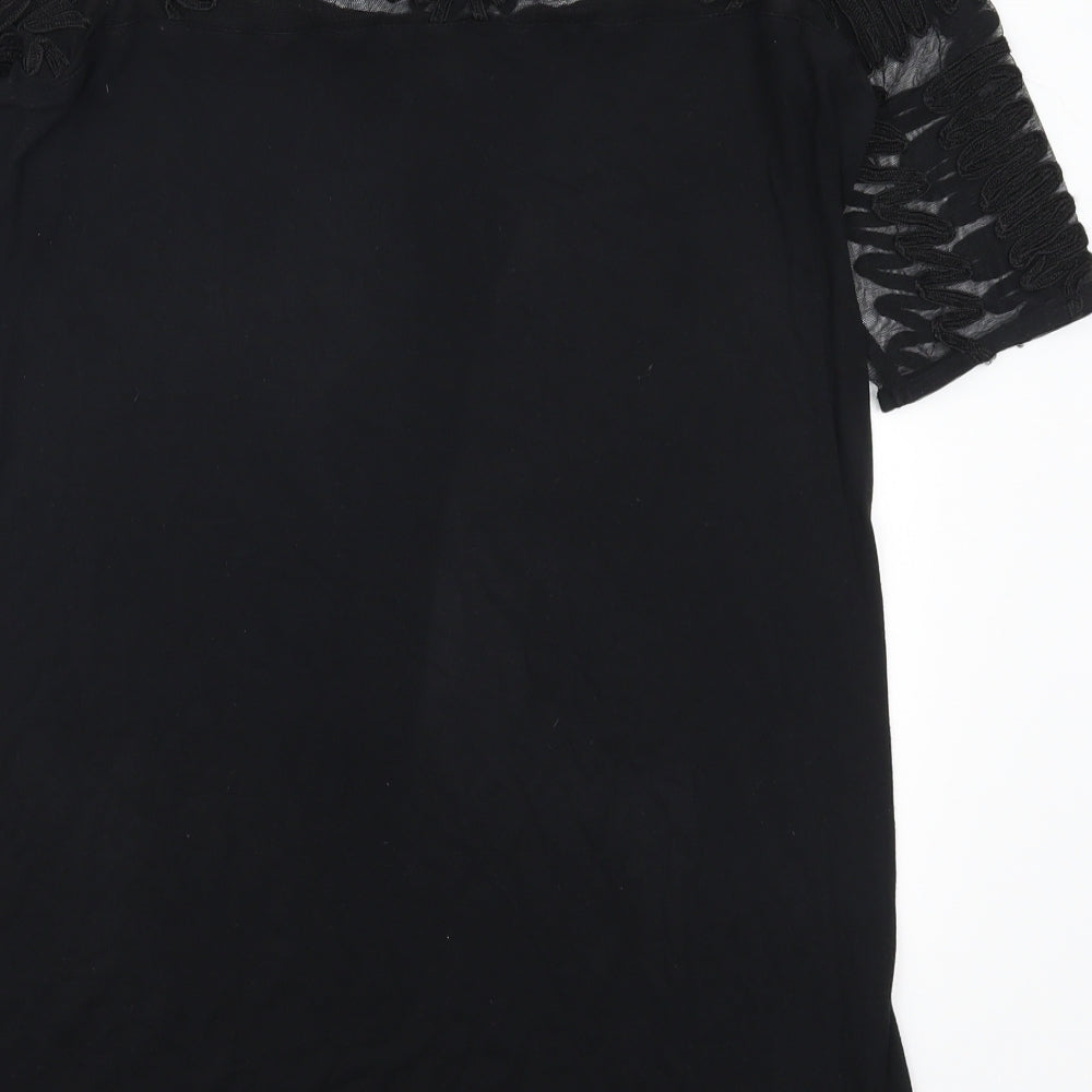 Womens UK Size 8 NEXT Black Basic T-Shirt