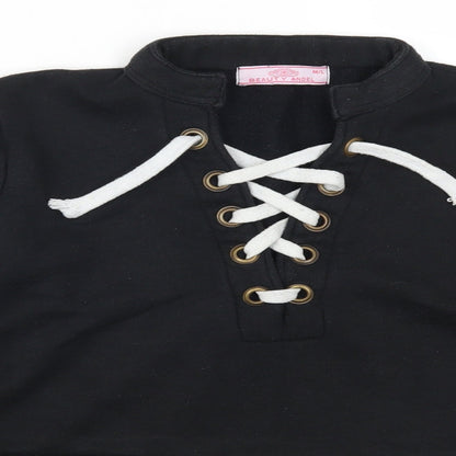 Beauty Angel Womens Black   Pullover Sweatshirt Size M