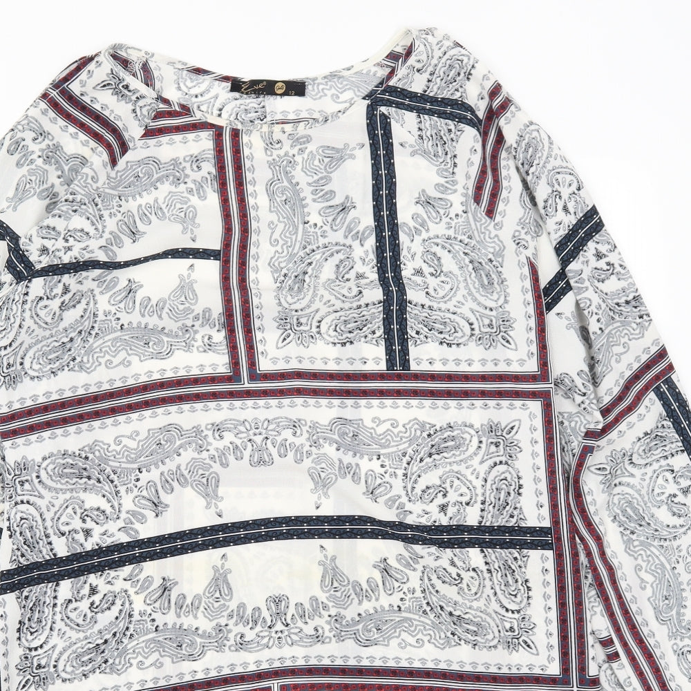eve Womens Grey Paisley  A-Line  Size 12