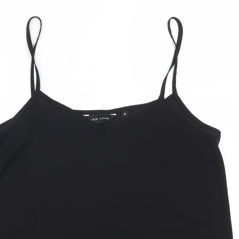 Womens UK Size 8 New Look Black Basic Tank