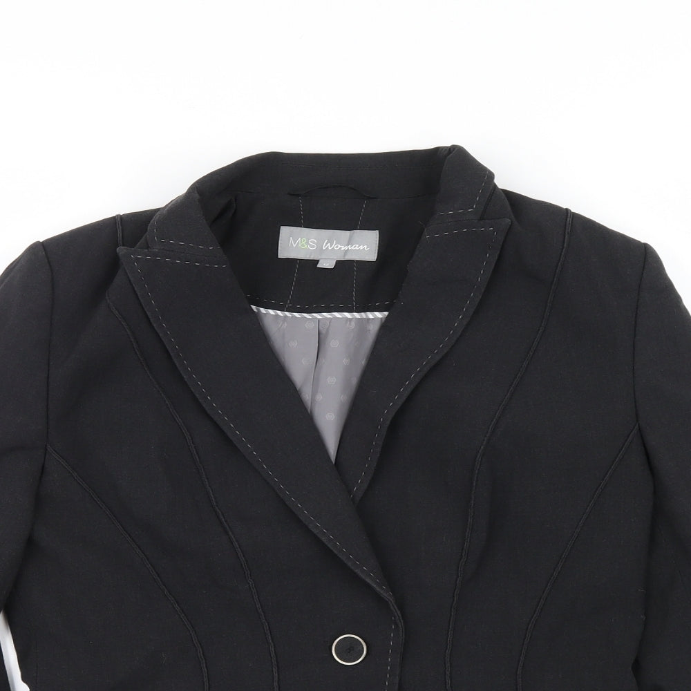 Womens UK Size 12 Marks and Spencer Black Jacket