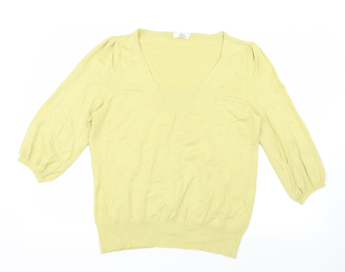 Marks & Spencer Womens Green  Knit Pullover Jumper Size 18