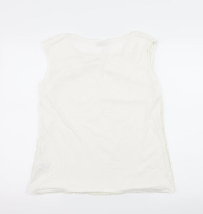 Debenhams Womens Ivory  Lace Basic T-Shirt Size 16