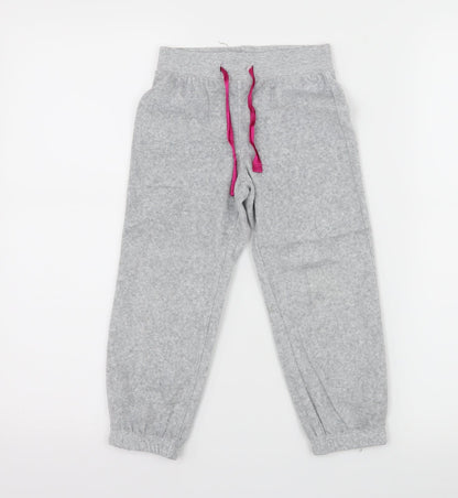 Lupliu Girls Grey  Jersey Jogger Trousers Size 2 Years