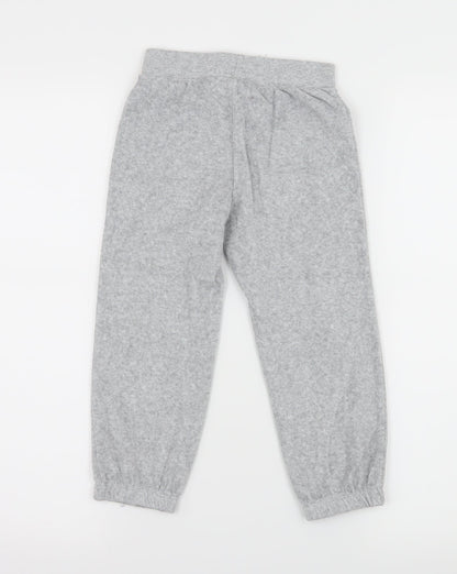 Lupliu Girls Grey  Jersey Jogger Trousers Size 2 Years