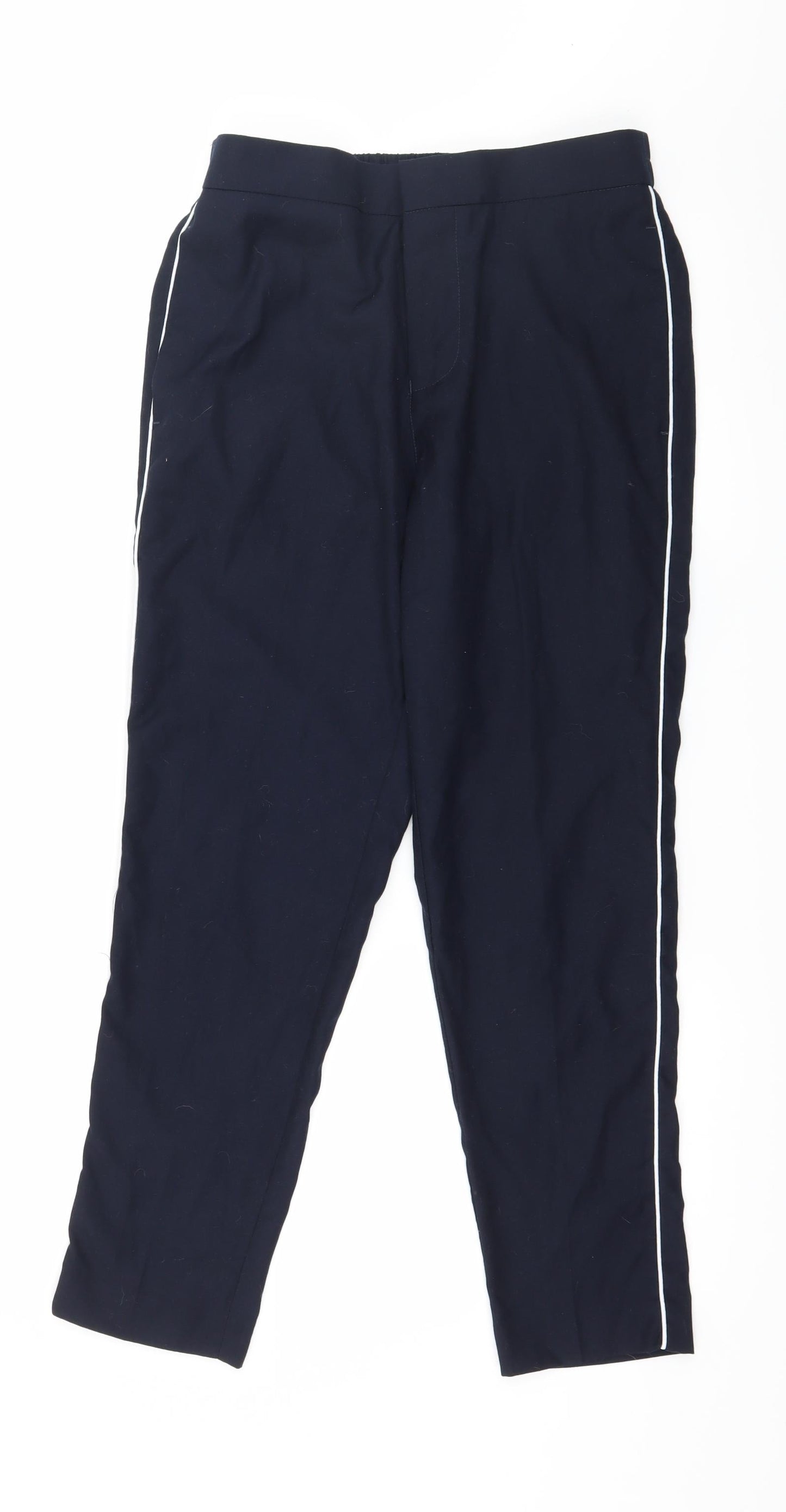 New Look Mens Blue Striped  Cropped Trousers Size 30 in L26 in