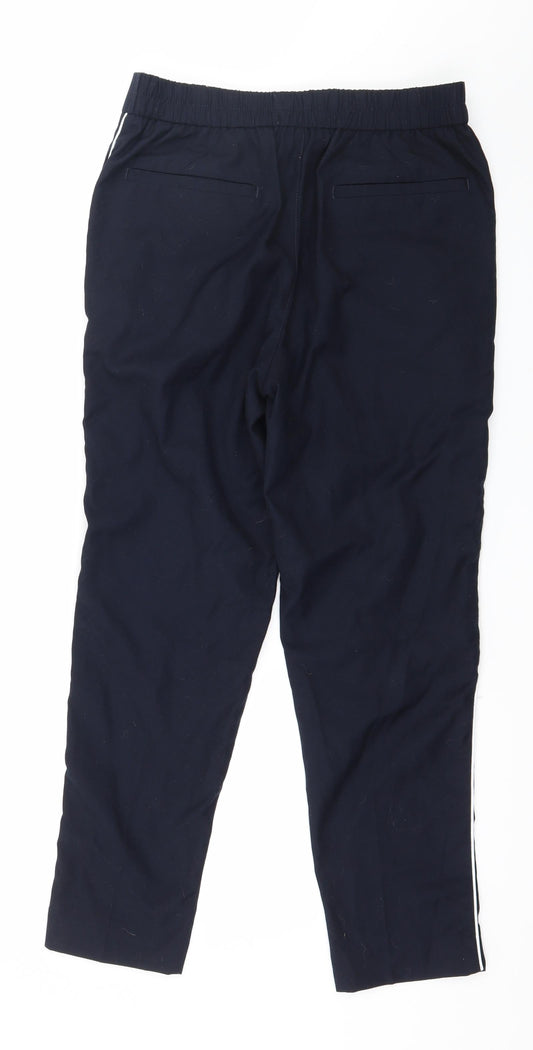 New Look Mens Blue Striped  Cropped Trousers Size 30 in L26 in