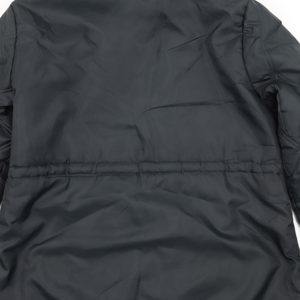 Womens UK Size 10 Preworn Black Overcoat