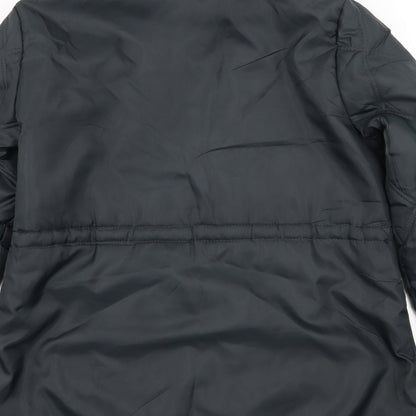 Womens UK Size 10 Preworn Black Overcoat