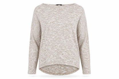 New Look Womens Brown  Knit Pullover Jumper Size 14  - cold shoudler