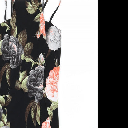 edge Womens Black Floral  Bodycon  Size 8