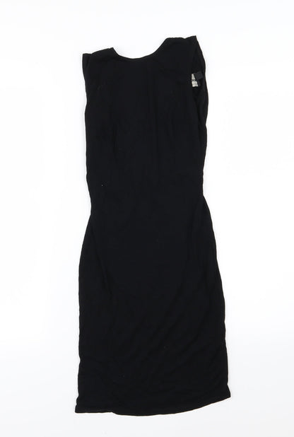 ASOS Womens Black  Jersey T-Shirt Dress  Size 6  - Backless