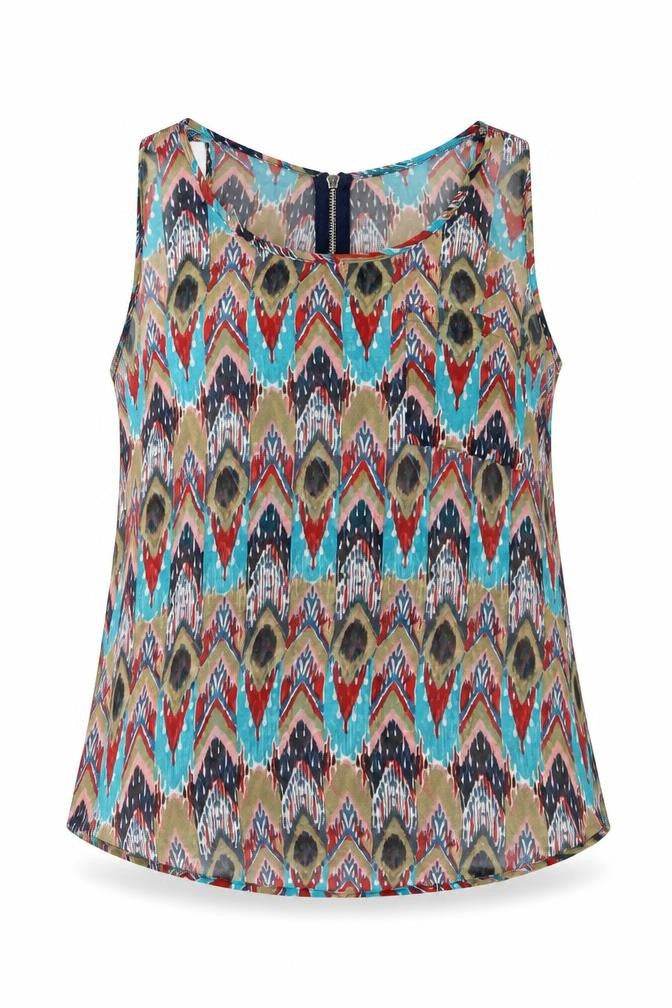 Womens UK Size 12 Glamorous Multicoloured Basic Blouse