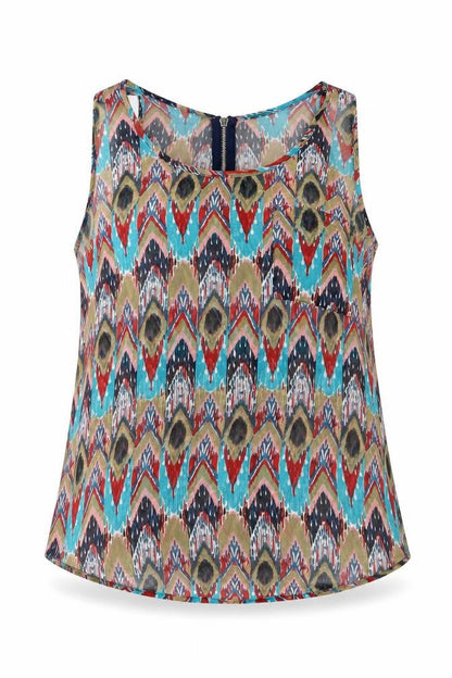 Womens UK Size 12 Glamorous Multicoloured Basic Blouse