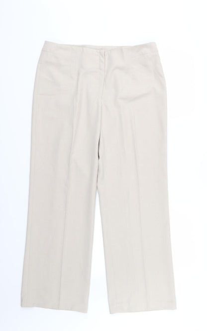 George Womens Beige  Rayon Trousers  Size 14 L30 in