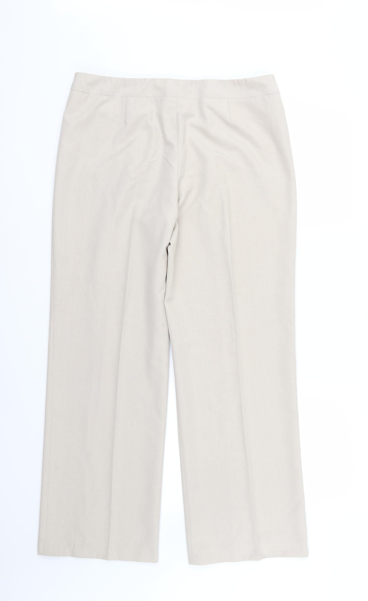 George Womens Beige  Rayon Trousers  Size 14 L30 in