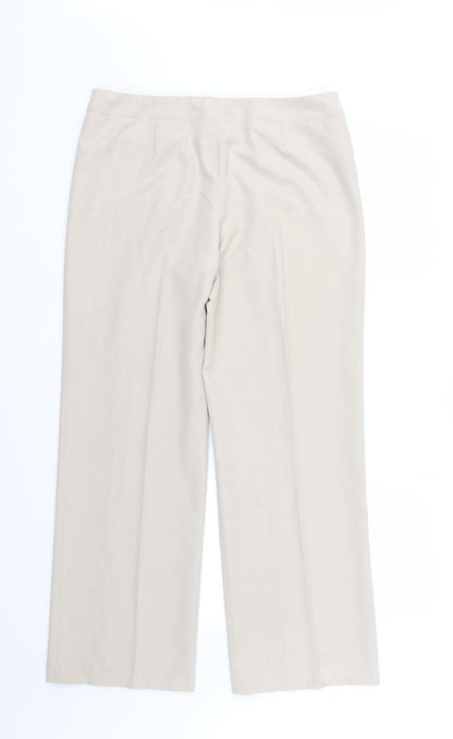 George Womens Beige  Rayon Trousers  Size 14 L30 in