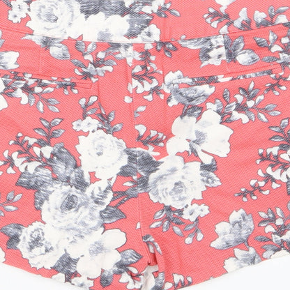 Glassons Womens Pink Floral  Sailor Shorts Size 6