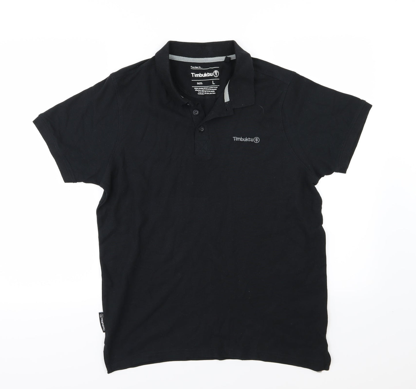 Timbuktu Mens Black    Polo Size L