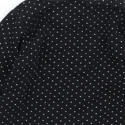 F&F Girls Black Polka Dot Jersey Pullover Sweatshirt Size 5-6 Years