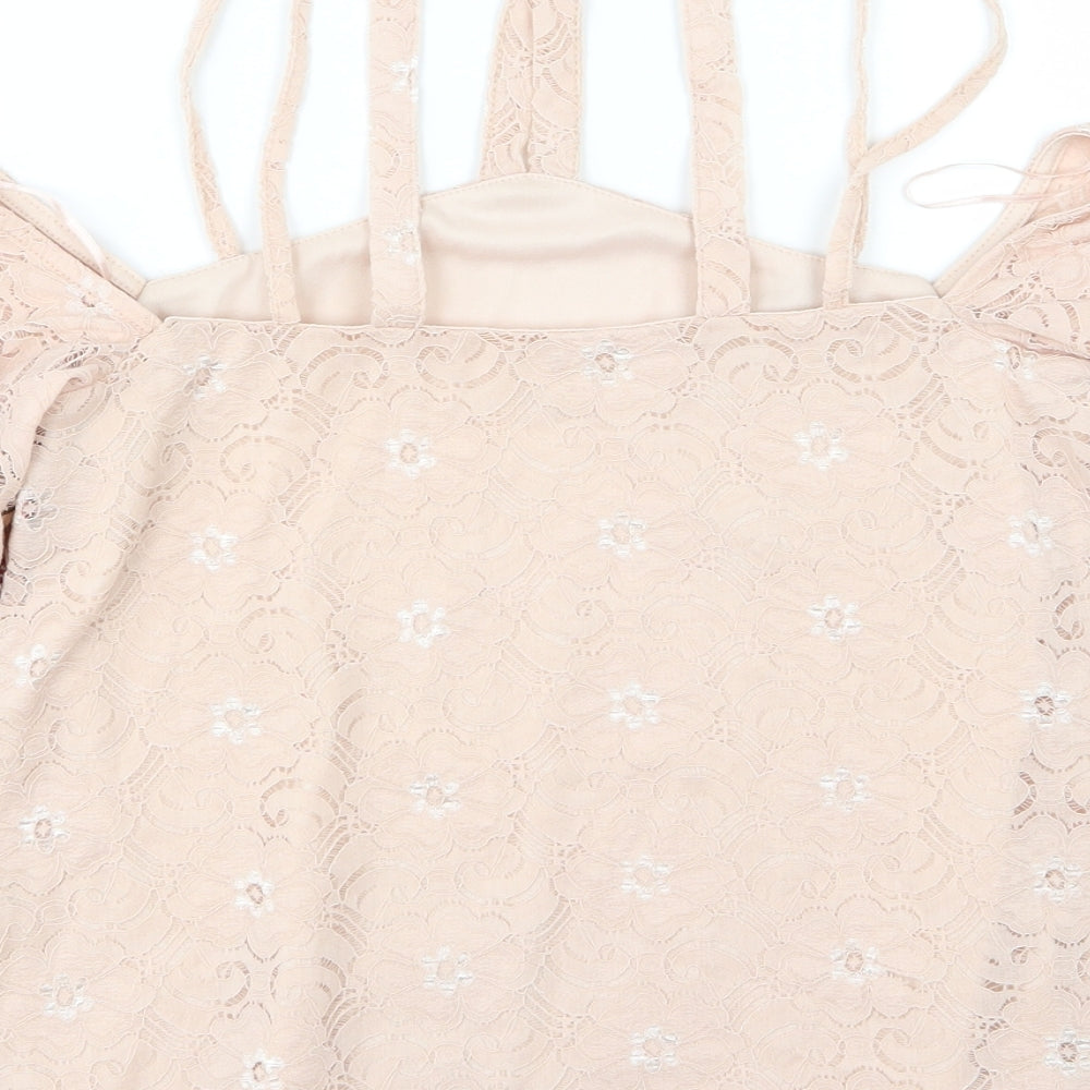 Womens UK Size 6 River Island Pink Basic Blouse