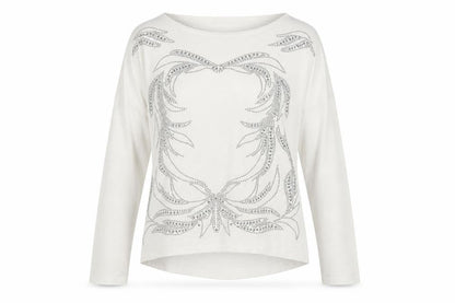 elogy Womens White   Pullover Jumper Size M