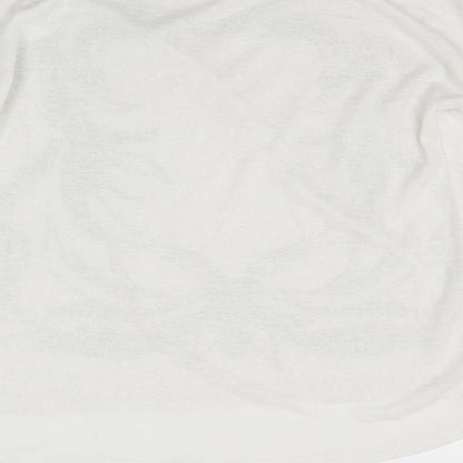 elogy Womens White   Pullover Jumper Size M