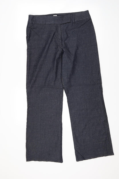 New Look Womens Blue   Trousers  Size 16 L29 in