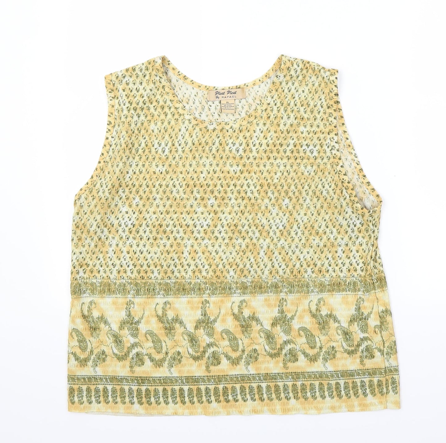 Pleat Pleat Womens Gold   Basic Blouse Size XL